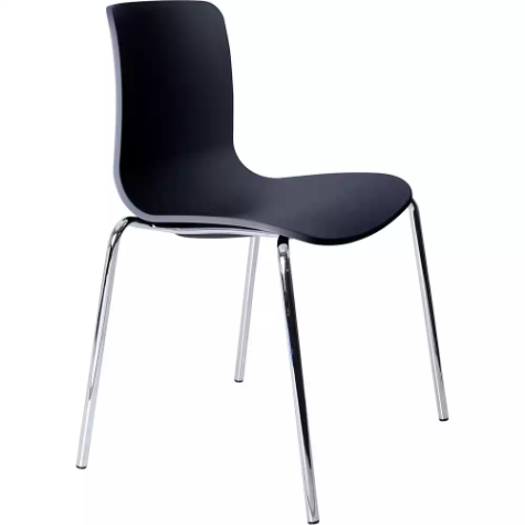 Picture of DAL ACTI CHAIR 4-LEG CHROME FRAME NAVY BLUE POLYPROP SHELL 350MM