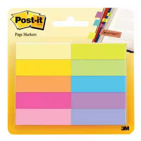 Picture of POST-IT 670-10AB PAPER PAGE MARKERS 13 X 44MM ASSORTED PACK 10