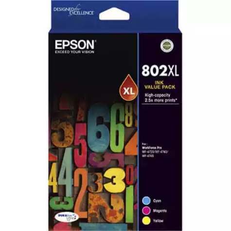 Picture of EPSON 802XL INK CARTRIDGE HIGH YIELD COLOUR PACK