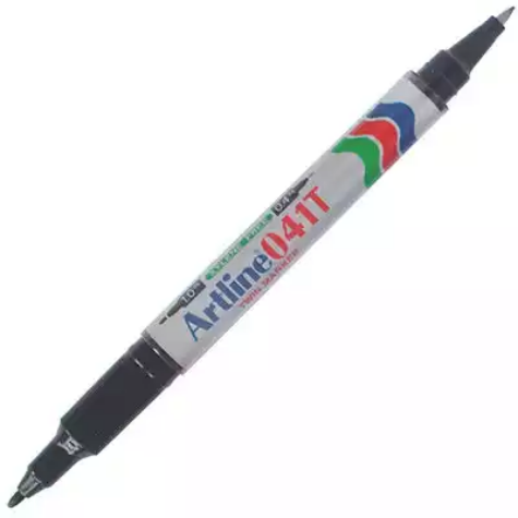 Picture of ARTLINE 041T DUAL NIB PERMANENT MARKER BULLET 0.4/1.0MM BLACK