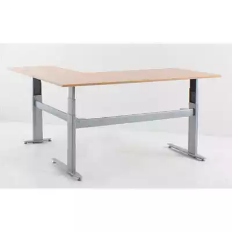 Picture of CONSET 501-26 ELECTRIC HEIGHT ADJUSTABLE L-SHAPED DESK 1800 X 800MM / 1800 X 600MM BEECH