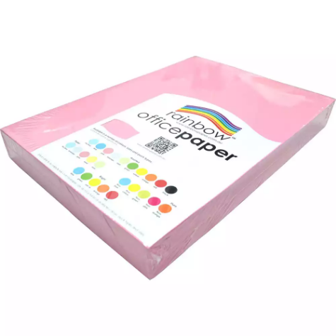 Picture of RAINBOW COLOURED A3 COPY PAPER 80GSM 500 SHEETS PINK