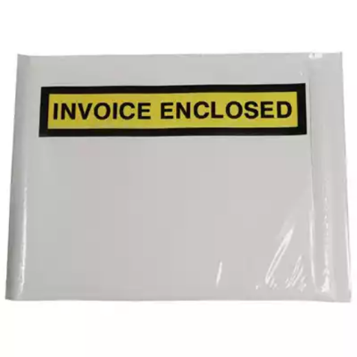 Picture of PACKAGING ENVELOPE (DOCULOPE) INVOICE ENCLOSED 155 X 115MM WHITE/YELLOW BOX 100