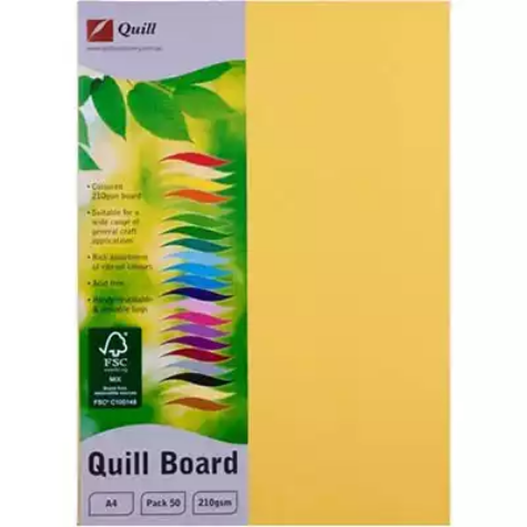 Picture of QUILL XL MULTIBOARD 210GSM A4 LEMON PACK 50