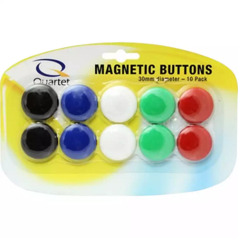 Picture of QUARTET MAGNETIC BUTTONS 30MM ASSORTED PACK 10