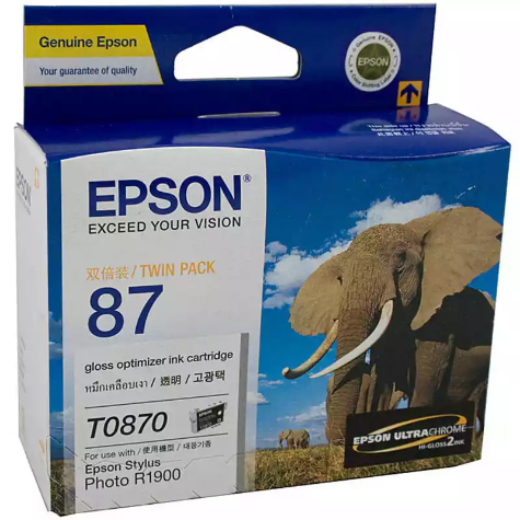 Picture of EPSON T0870 INK CARTRIDGE GLOSS OPTIMISER PACK 2