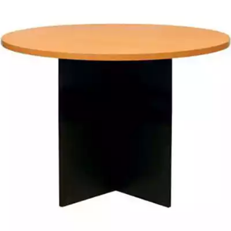 Picture of OXLEY ROUND MEETING TABLE 900MM DIAMETER BEECH/IRONSTONE