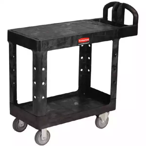 Picture of RUBBERMAID HEAVY DUTY UTILITY CART FLAT SHELF BLACK