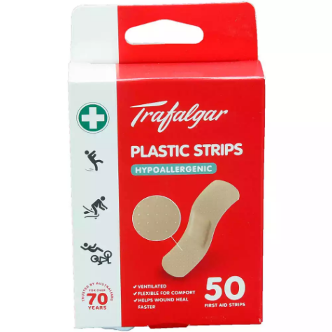 Picture of TRAFALGAR PLASTIC STRIPS HYPOALLEREGENIC PACK 50