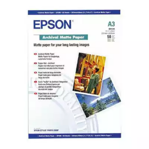 Picture of EPSON S041344 ARCHIVAL MATTE PHOTO PAPER 189GSM A3 WHITE PACK 50