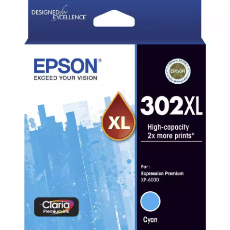 Picture of EPSON 302XL INK CARTRIDGE HIGH YIELD CYAN