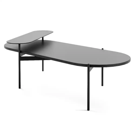 Picture of RAPIDLINE NIDO COFFEE TABLE OVAL 1200 X 681MM BLACK