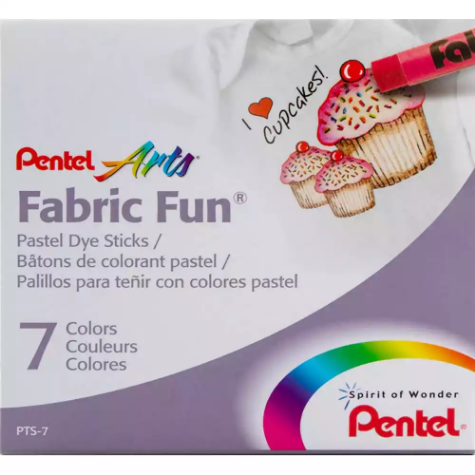 Picture of PENTEL PTS ARTS FABRIC FUN PASTEL DYE STICKS ASSORTED PACK 7