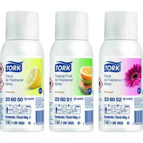 Picture of TORK 236056 A1 AIR FRESHENER SPRAY MIXED PACK 75ML CARTON 12