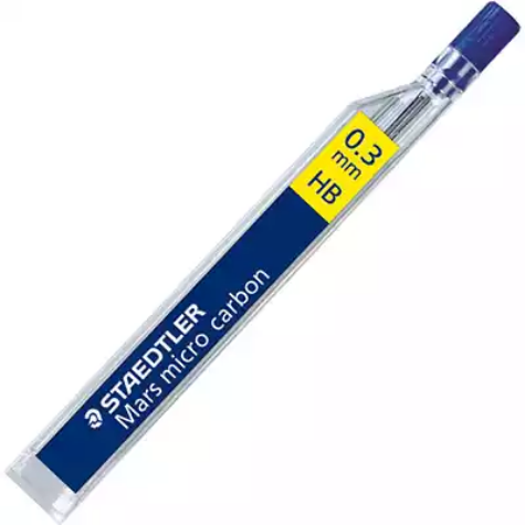 Picture of STAEDTLER 250 MARS MICRO CARBON MECHANICAL PENCIL LEAD REFILL HB 0.3MM TUBE 12