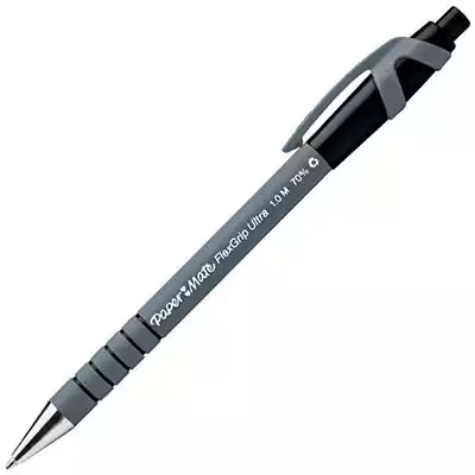 Picture of PAPERMATE FLEXGRIP ULTRA RETRACTABLE BALLPOINT PEN 1.0MM BLACK