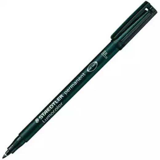 Picture of STAEDTLER 318 LUMOCOLOR PERMANENT MARKER BULLET 0.6MM BLACK