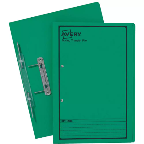 Picture of AVERY 86834 SPRING TRANSFER FILE FOOLSCAP GREEN