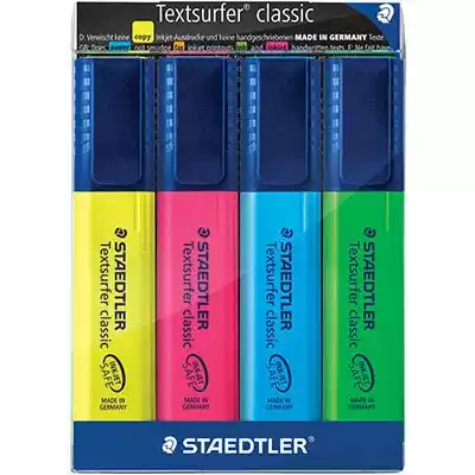 Picture of STAEDTLER 364 TEXTSURFER CLASSIC HIGHLIGHTER CHISEL PACK 4