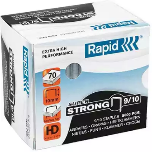 Picture of RAPID EXTRA HIGH PERFORMANCE SUPER STRONG STAPLES 9/10 BOX 5000