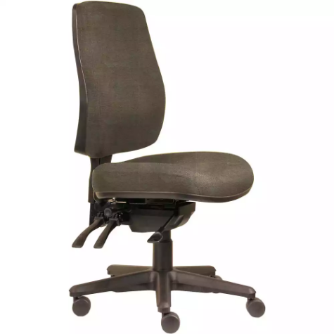 Picture of ERGOSELECT SPARK ERGONOMIC CHAIR HIGH BACK 3 LEVER SEAT SLIDE BLACK NYLON BASE CHOCOLATE