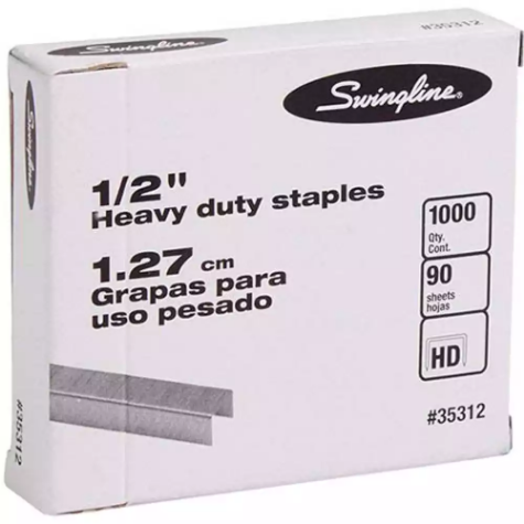 Picture of SWINGLINE SF13 HEAVY DUTY STAPLES 12.7MM LEG BOX 1000