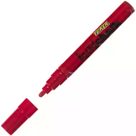 Picture of TEXTA LIQUID CHALK MARKER DRY WIPE BULLET 4.5MM RED