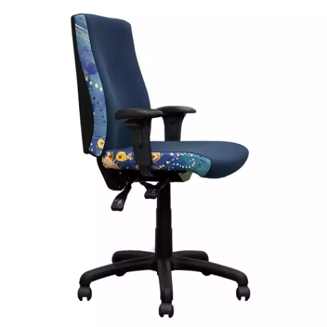 Picture of ORANGE DUST SPECTRUM KATHERINE OFFICE CHAIR WITH ARMS HIGH BACK 510 X 450 X 990MM OCEAN BLUE