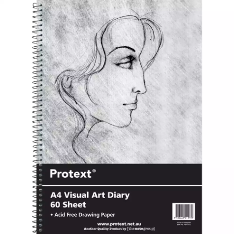 Picture of PROTEXT VISUAL ART DIARY WITH PP COVER 110GSM 120 PAGE A4