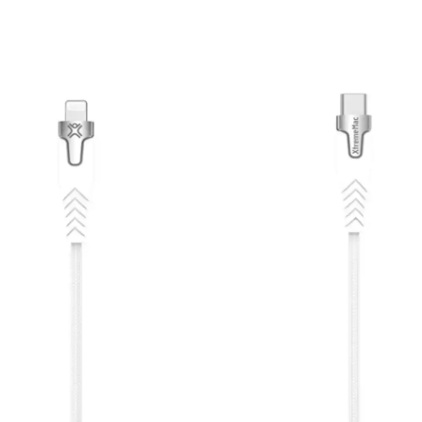 Picture of XTREMEMAC PREMIUM LIGHTNING TO USB-C CABLE 2M WHITE/SILVER