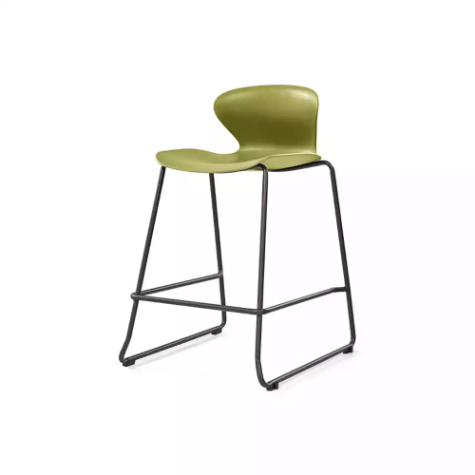 Picture of SYLEX KALEIDO 650H STOOL WITH BLACK SLED FRAME OLIVE SEAT