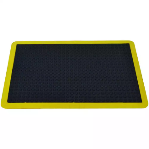 Picture of ITALPLAST ANTI-FATIGUE BUBBLE MAT 600 X 900MM BLACK/YELLOW BORDER