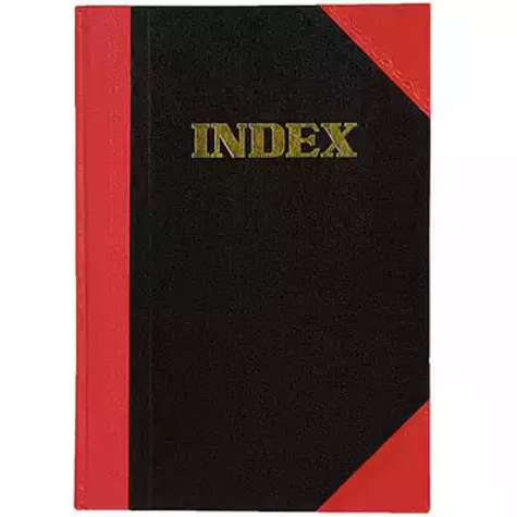 Picture of BLACK AND RED NOTEBOOK CASEBOUND RULED A-Z INDEX 200 PAGE A4