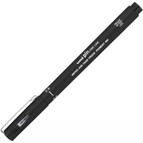 Picture of UNI-BALL 200 PIN FINELINER PEN 0.8MM BLACK