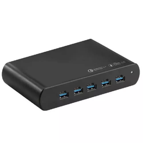 Picture of SHINTARO MULTI 5-PORT GAN CHARGER 150W USB-A AND USB-C BLACK