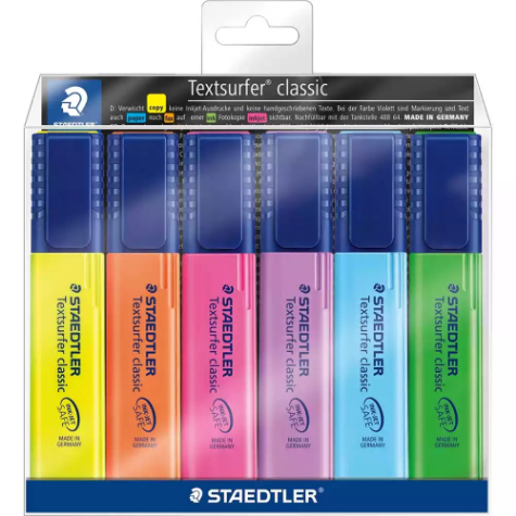 Picture of STAEDTLER 364 TEXTSURFER CLASSIC HIGHLIGHTER CHISEL PACK 6