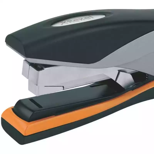 Picture of REXEL OPTIMA LOW FORCE FULL STRIP STAPLER 40 SHEET ORANGE/SILVER