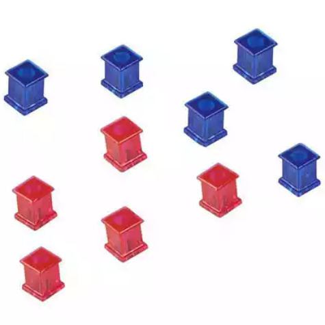 Picture of QUARTET EXTRA STRONG MAGNETS SQUARE RED/BLUE PACK 10