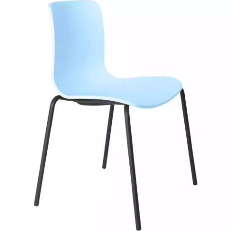 Picture of DAL ACTI CHAIR 4-LEG BLACK POWDERCOAT FRAME PALE BLUE POLYPROP SHELL