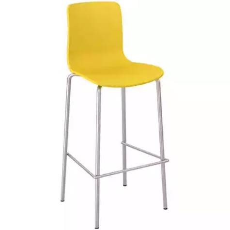 Picture of DAL ACTI CHAIR 4-LEG HIGH BARSTOOL CHROME FRAME YELLOW SHELL