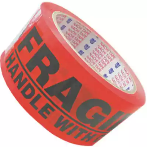 Picture of NACHI MESSAGE TAPE FRAGILE 48MM X 66M ORANGE/BLACK