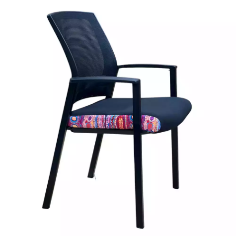 Picture of ORANGE DUST DARWIN VISITOR CHAIR 505 X 450 X 875MM OPAL BLACK