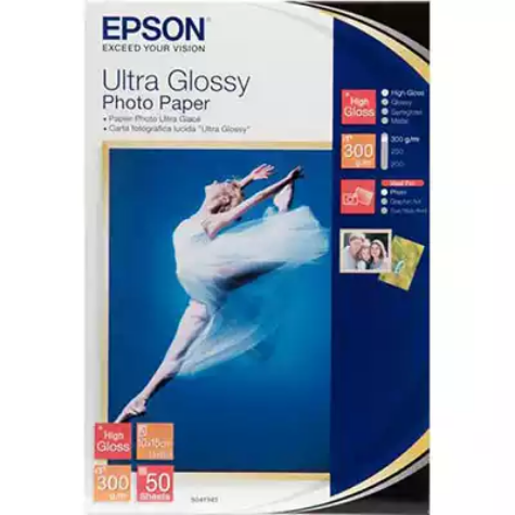 Picture of EPSON C13S041943 ULTRA GLOSSY PHOTO PAPER 300GSM 102 X 152MM WHITE PACK 50