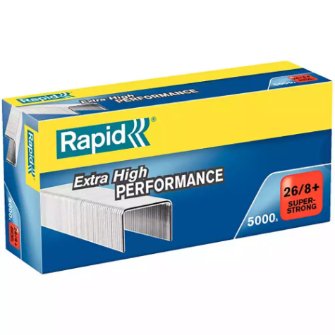 Picture of RAPID EXTRA HIGH PERFORMANCE SUPER STRONG STAPLES 26/8 BOX 5000