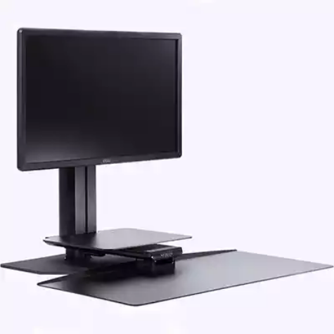 Picture of SYLEX UPRITE ERGO SINGLE MONITOR SIT-STAND WORKSTATION BLACK