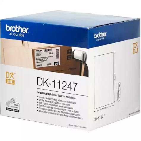 Picture of BROTHER DK-11247 LABEL ROLL 103 X 164MM WHITE ROLL 180