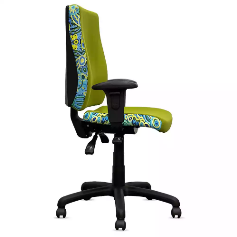 Picture of ORANGE DUST SPECTRUM KATHERINE OFFICE CHAIR WITH ARMS HIGH BACK 510 X 450 X 990MM EUCALYPTUS GREEN