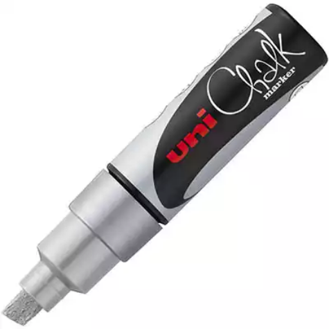 Picture of UNI-BALL CHALK MARKER CHISEL TIP 8MM SILVER