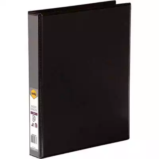Picture of MARBIG CLEARVIEW INSERT RING BINDER 4D 25MM A4 BLACK