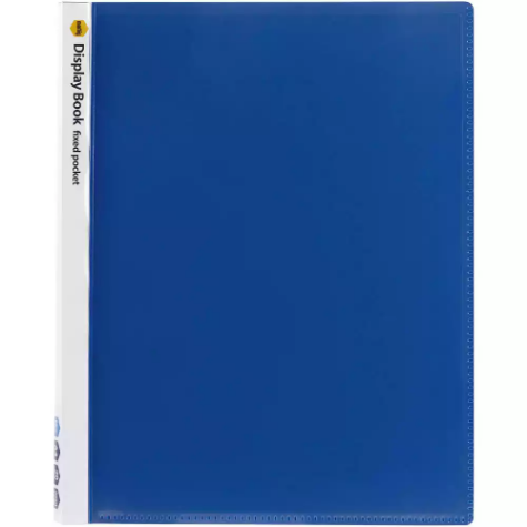 Picture of MARBIG DISPLAY BOOK NON-REFILABLE INSERT COVER 20 POCKET A4 CLEAR/BLUE